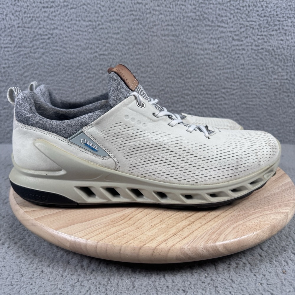 ECCO Biom Cool Pro Mens EU 47 US 13 White Gray Gore Tex GTX Golf Shoes Spikeless